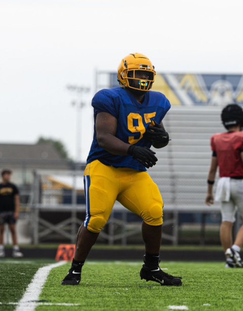 Player Daniel Stephens practices in the preseason. Stephens and his teammates' energy was high in hopes for a fantastic season. 