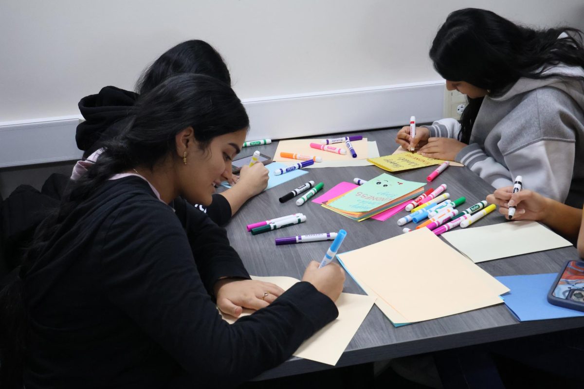 Students write letters to teachers. The students wrote over 200 letters.