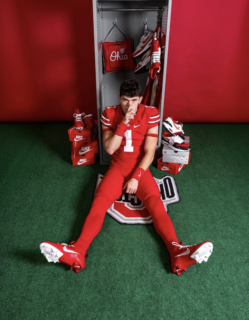 Gabhart poses for The Ohio State media team. To announce his switch, Gabhart posted media day images with the caption "Dreams to reality." 