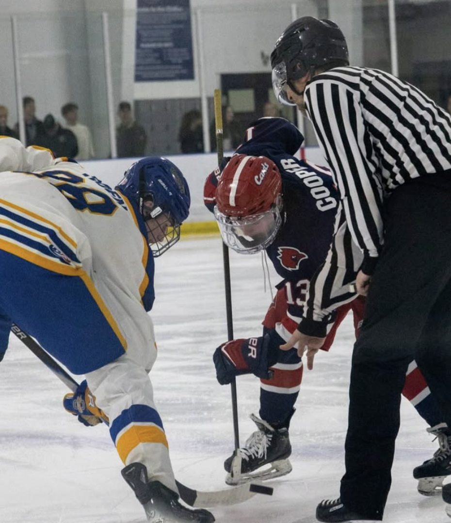 Number 88 goes head to head in puck drop. 